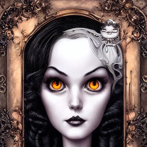 Image similar to Lofi gothic portrait Pixar style by Joe Fenton and Stanley Artgerm and Tom Bagshaw