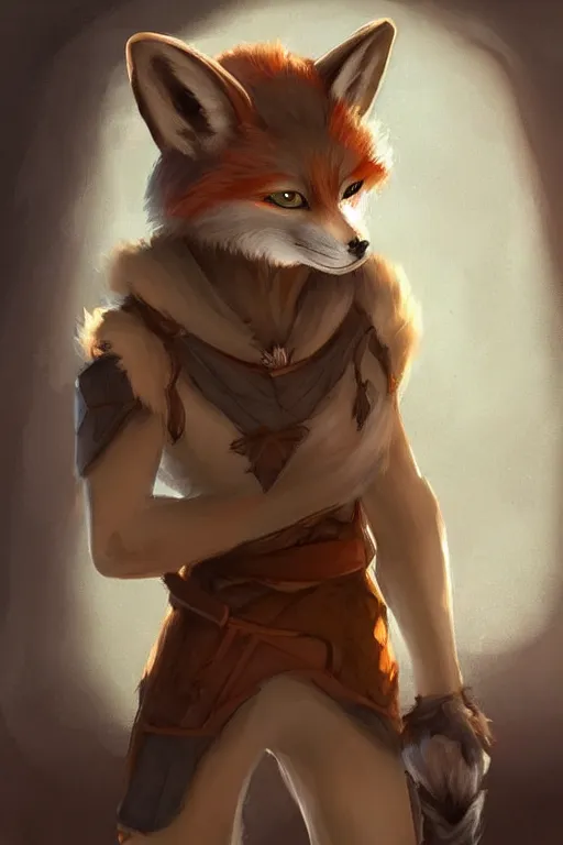 Image similar to an anthropomorphic medieval fox with a fluffy tail, backlighting, trending on artstation, digital art, furry art, trending on furaffinity, fantasy art, by kawacy