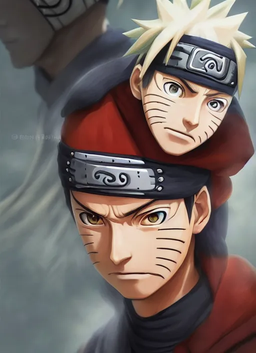 Image similar to a professional digital painting of Naruto Sage Mode, beautiful bone structure, symmetrical facial features, intricate, elegant, digital painting, concept art, smooth matte, sharp detail, focused, illustration, hdr, art style by Ruan Jia and Mandy Jurgens and Ian Spriggs and William-Adolphe Bouguerea