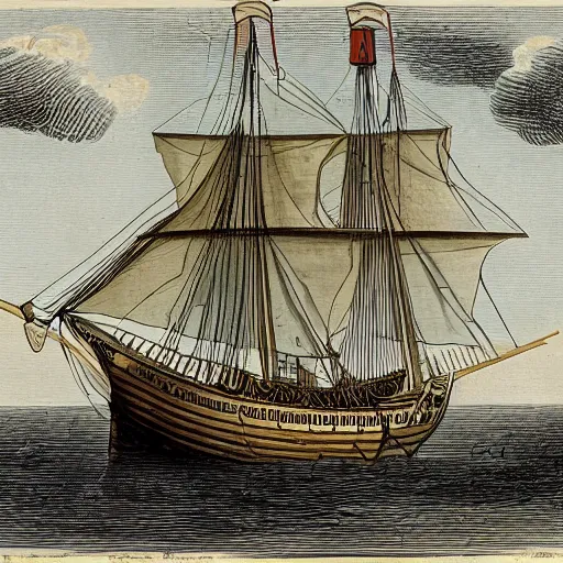 Prompt: caricature of a portuguese ship in 1 6 0 0 s