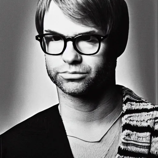 Image similar to jeffrey dahmer elton john portrait, polaroid photo, perfect photo, photo pinterest