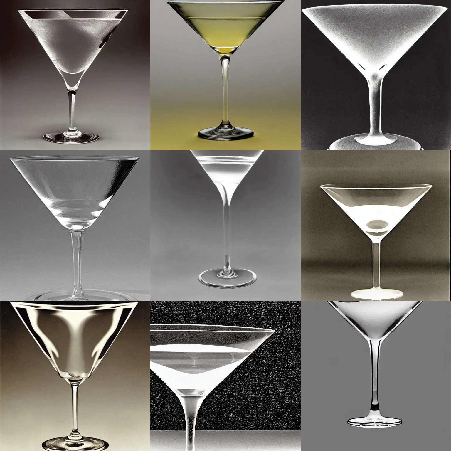 Prompt: a martini glass designed by m c escher