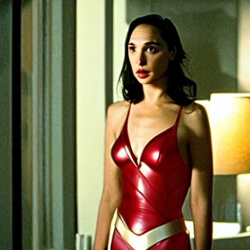 Image similar to gal gadot in patrick bateman apartment in american psycho ( 1 9 9 9 )