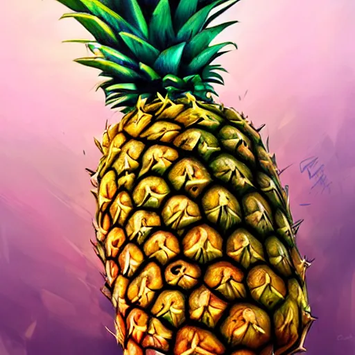 Image similar to tree that looks like pineapple, made by stanley artgerm lau, wlop, rossdraws, james jean, andrei riabovitchev, marc simonetti, yoshitaka amano, artstation, cgsociety