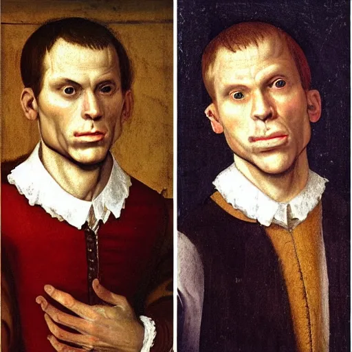 Image similar to A 16th century mannerism painting of Jerma985, portrait of Jerma985, grainy, realistic, very realistic, hyperrealistic, highly detailed, very detailed, extremely detailed, very neat, very epic, very cool, detailed, trending on artstation