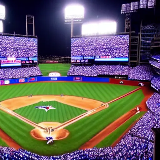 Prompt: a photo of the toronto blue jays winning the world series, cinematic, hyper detailed, 8 k