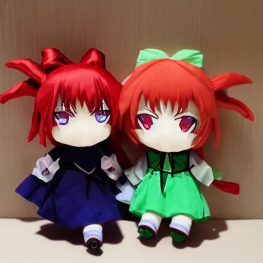 Image similar to terrifying touhou plushies