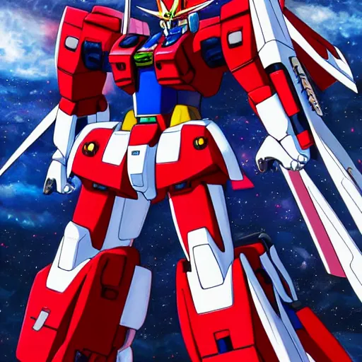 Prompt: Red colored Gundam of Nakamura Aya, hyper detailed art, 4k