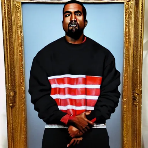 Prompt: presidential portrait of the 45th united states president kanye west