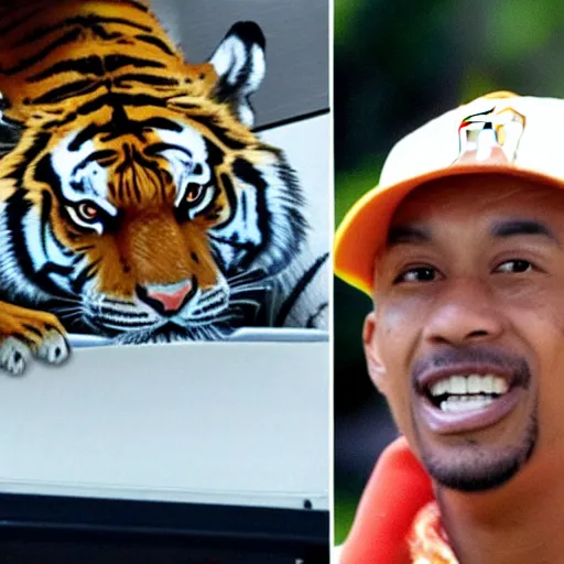 Image similar to NYTimes Scary day as Tiger escaped the bronx zoo and entered a local McDonalds