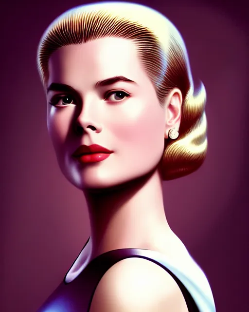 Prompt: photo of grace kelly, film still, dslr, by greg rutkowski, enoch bolles, ross tran, artgerm, wlop glossy skin, pearlescent, very coherent, cute