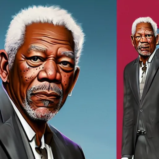 Image similar to Gangster Morgan Freeman in GTA V art