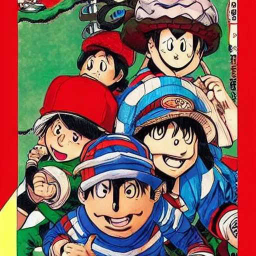 Image similar to amazing manga cover of El Chavo del 8 by Yusuke Murata hyper detailed fullcolor