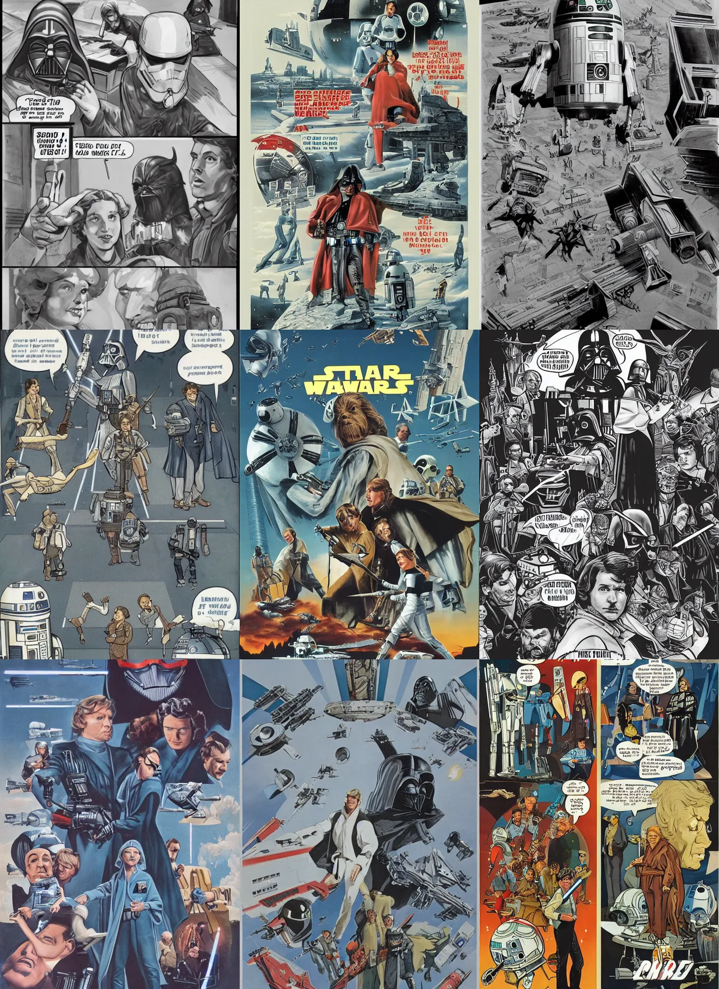 Image similar to star wars, the empire strikes back, but set in the 1 9 5 0's