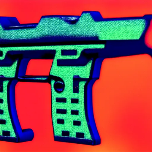 Image similar to cyberpunk pistol, stylized, impressionist, 8 k,