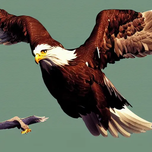 Prompt: photorealistic eagle chasing prey with superimposed curve lines to show the motion. annotated with explanation text n 6