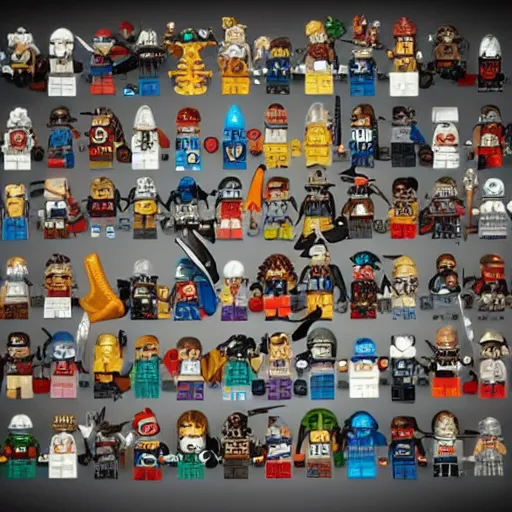 Image similar to league of legends characters made out of lego