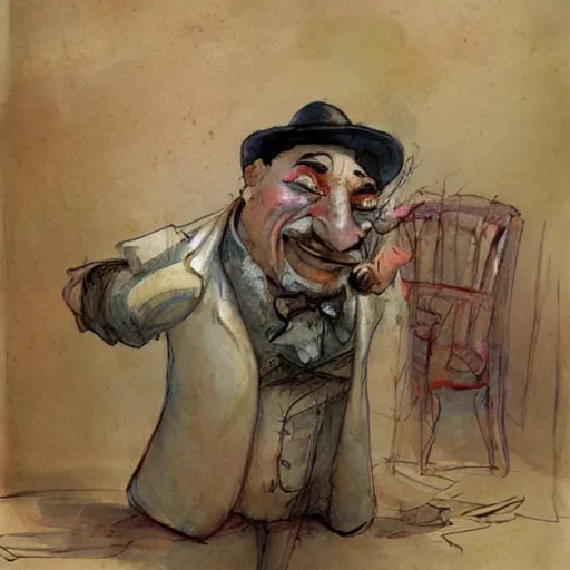 Image similar to the drunk french baron by peter de seve