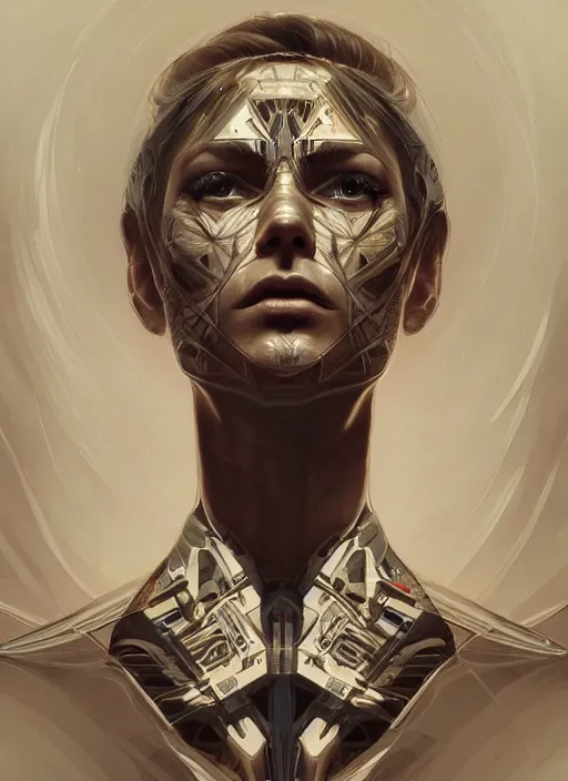 Image similar to symmetry!! clint eastwood, machine parts embedded into face, intricate, elegant, highly detailed, digital painting, artstation, concept art, smooth, sharp focus, illustration, art by artgerm and greg rutkowski and alphonse mucha, 8 k