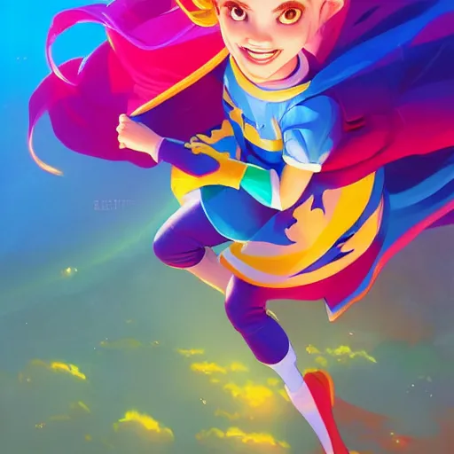 Image similar to hero world rainbow brite, behance hd by jesper ejsing, by rhads, makoto shinkai and lois van baarle, ilya kuvshinov, rossdraws global illumination