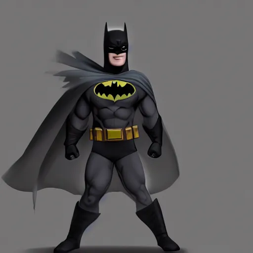 Prompt: A ultra detailed matte painting of a chibi style Batman in a power stance pose, adorable, cute, trending on ArtStation,