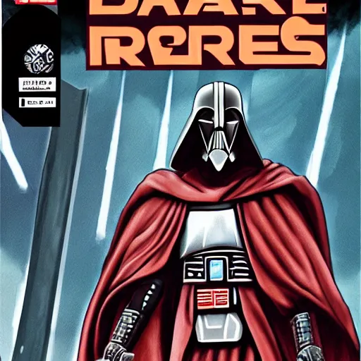 Prompt: darth revan from knights of the old republic in london, comic book, dark