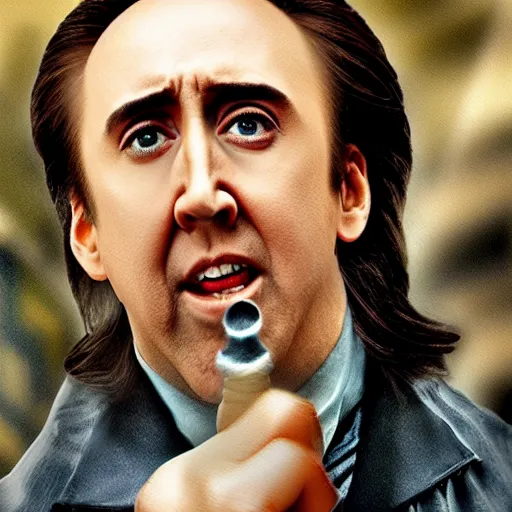 Prompt: Nicolas Cage as Harry Potter