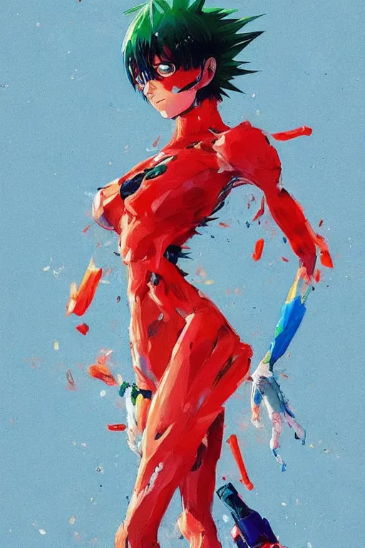 Prompt: a ultradetailed full body painting of asuka from evangelion, by conrad roset, greg rutkowski and makoto shinkai trending on artstation