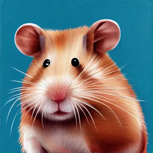 Image similar to portrait of anthropomorphic hamster, realism