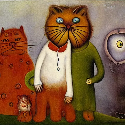 Image similar to Garfield by Leonora Carrington