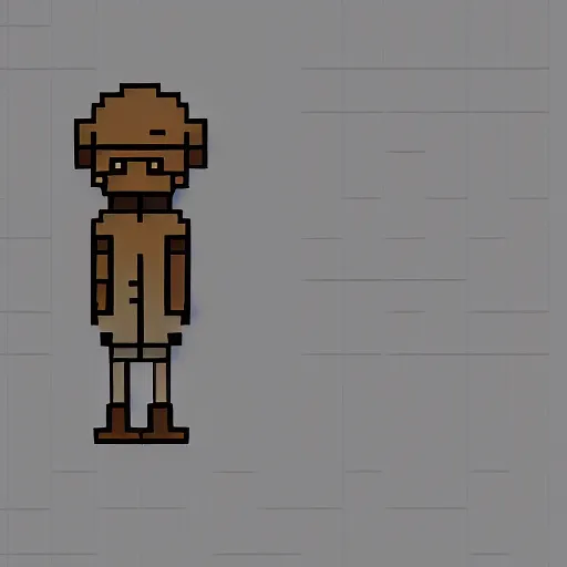 Prompt: A sprite of a pawn from the videogame Rimworld