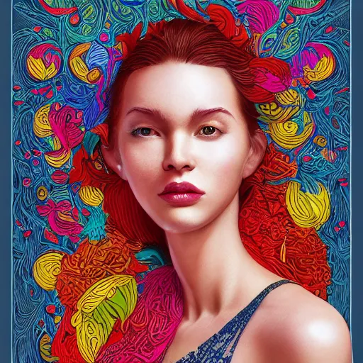 Image similar to the portrait of a beautiful and elegant young woman made up of peppers, an ultrafine detailed illustration by james jean, intricate linework, bright colors, final fantasy, behance contest winner, vanitas, angular, altermodern, unreal engine 5 highly rendered, global illumination, radiant light, detailed and intricate environment