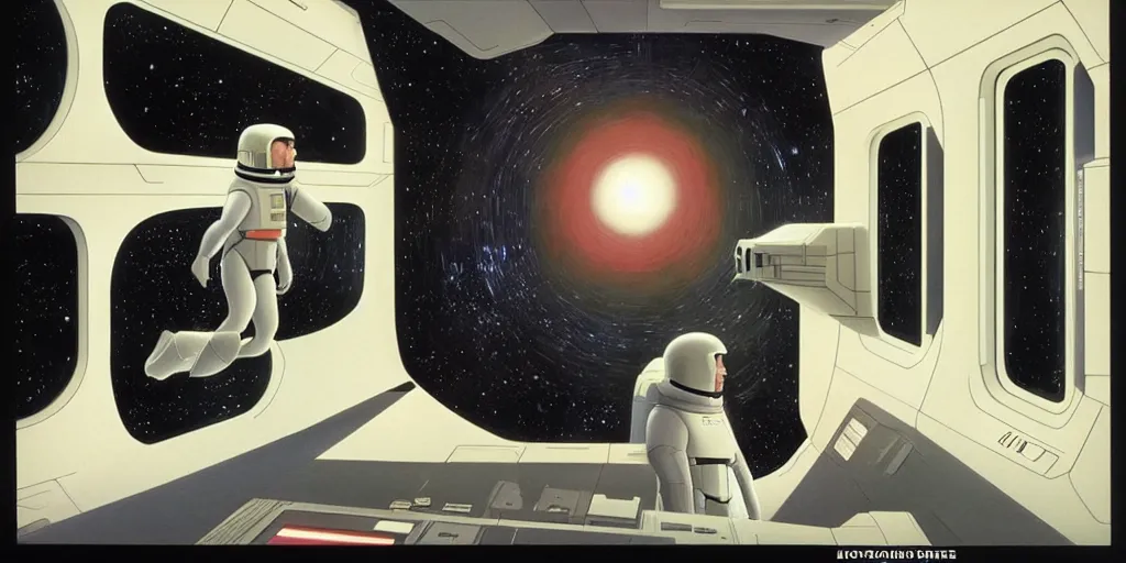 Prompt: 2001: A Space Odyssey by Ralph McQuarrie