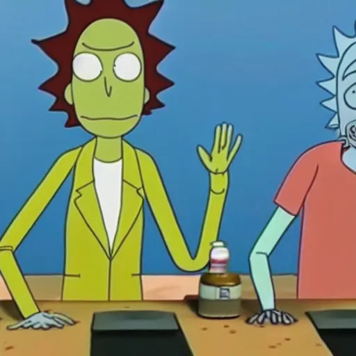 Image similar to Rick and Morty clay animation 4K quality