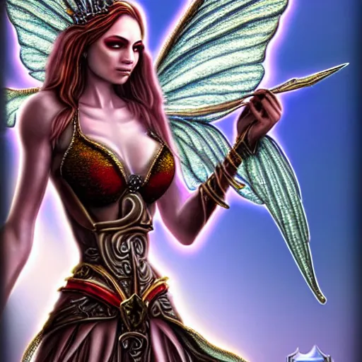 Prompt: adult fairy warrior queen, highly detailed, 4 k, hdr, anne stokes