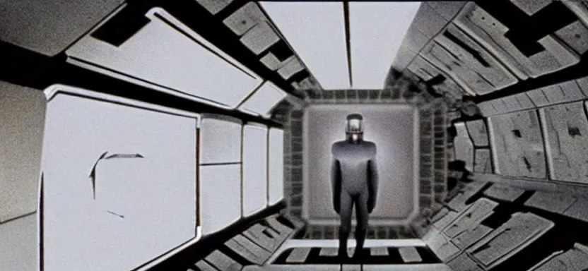 Prompt: film still from 2 0 0 1 : a space odyssey ( 1 9 6 8 ) as a body horror film in the style of cronenberg