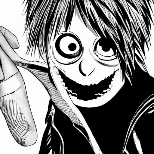 Image similar to mike wazowski in death note digital art very detailed 4 k detailed super realistic