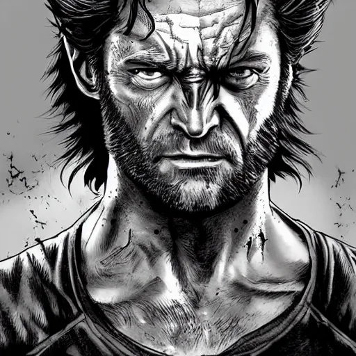 Prompt: wolverine in the walking dead digital art 4 k detailed super realistic