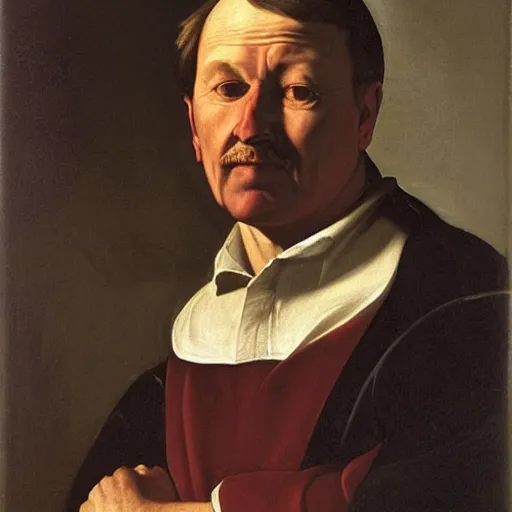 Image similar to a portrait of roy underhill by caravaggio