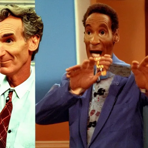 Image similar to bill nye's appearance on the cosby show