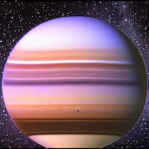 Image similar to a photo of saturn taken by a telescope