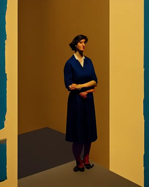 Image similar to portrait of a woman with a woman, clemente, francescomau wilson, edward hopper and james gilleard filonov, beautiful face, octane rendering