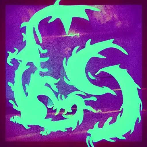 Image similar to “fire breathing dragon, neon lights”