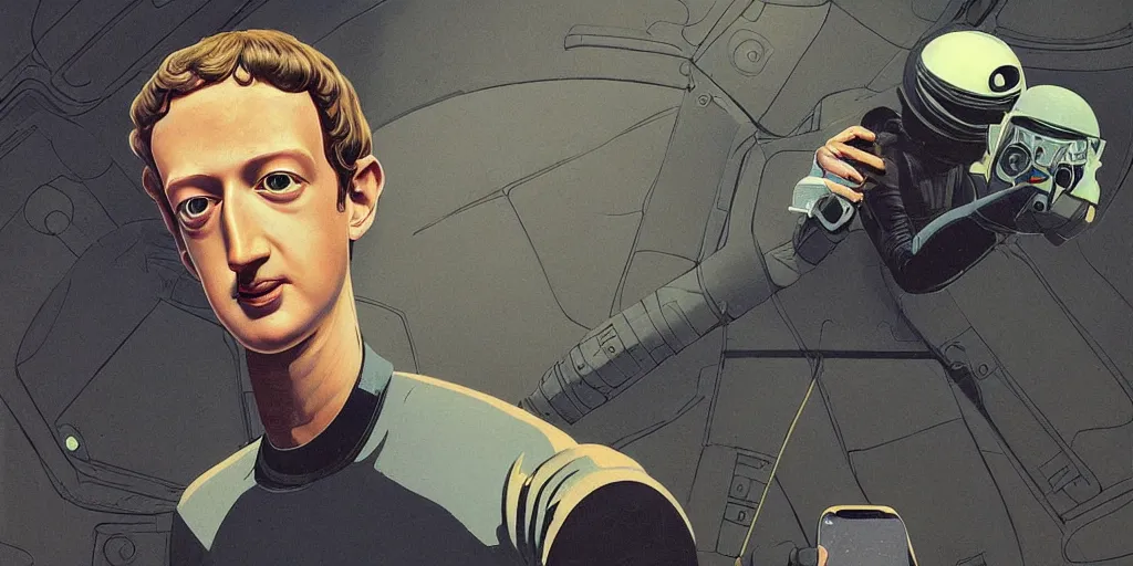 Image similar to Android Mark Zuckerberg bent in a weird angle, Dan McPharlin, Ralph McQuarrie