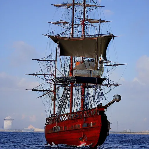 Prompt: soviet pirate ship