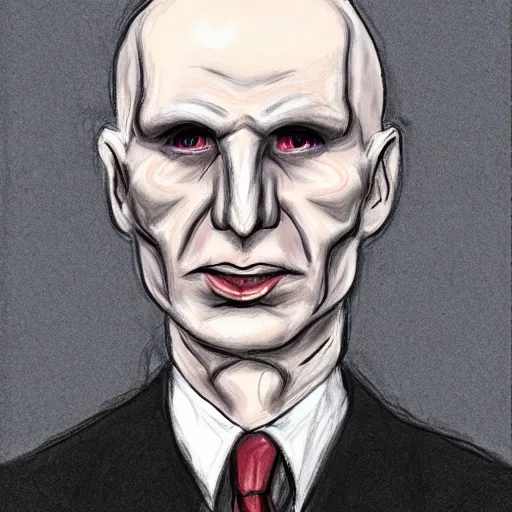 Image similar to courtroom sketch of lord voldemort