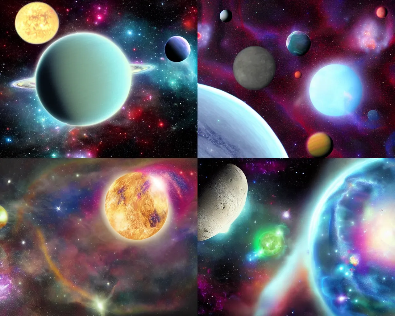 Prompt: nebulous planetary bodies fantasy