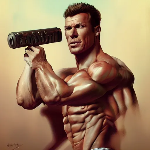 Prompt: Muscular rick astley , digital art , trending on artstation , Hyperdetailed , CGSociety