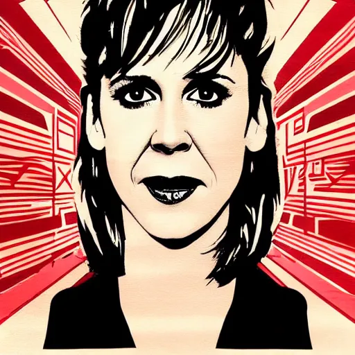 Image similar to kristen wiig poster by shepard fairey