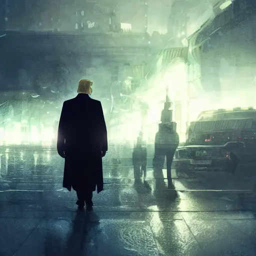 Image similar to donald trump, dramatic lighting, cinematic, establishing shot, extremly high detail, photorealistic, cinematic lighting, artstation, style by greg rutkowski